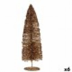 Декоративна фигурка Коледно дърво пайети Златен 10 x 41 x 10 cm (6 броя) - Krist+