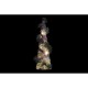 Декорация DKD Home Decor Коледа LED Конуси 3 Части Pатан Снежен (20 x 20 x 80 cm)