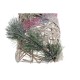Декорация DKD Home Decor Коледа LED Конуси 3 Части Pатан Снежен (20 x 20 x 80 cm)