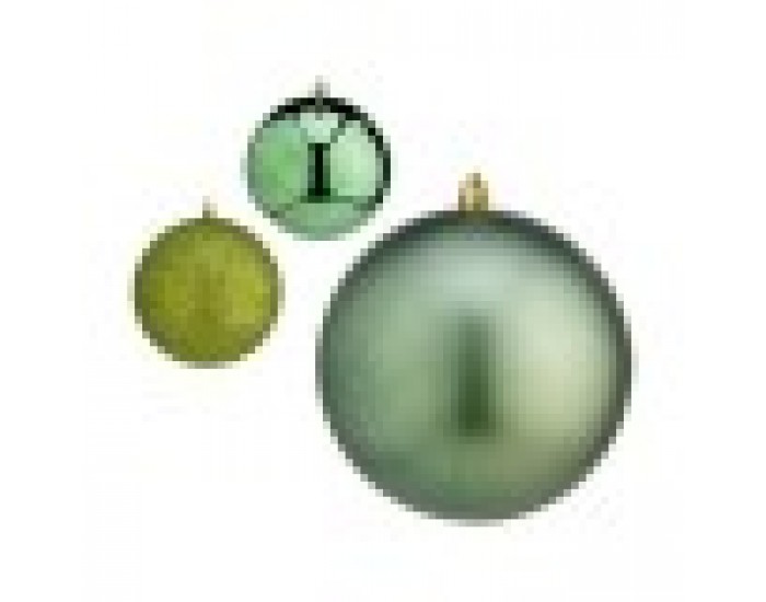Christmas Balls Set Зелен Пластмаса (Ø 12 cm) (6 броя)