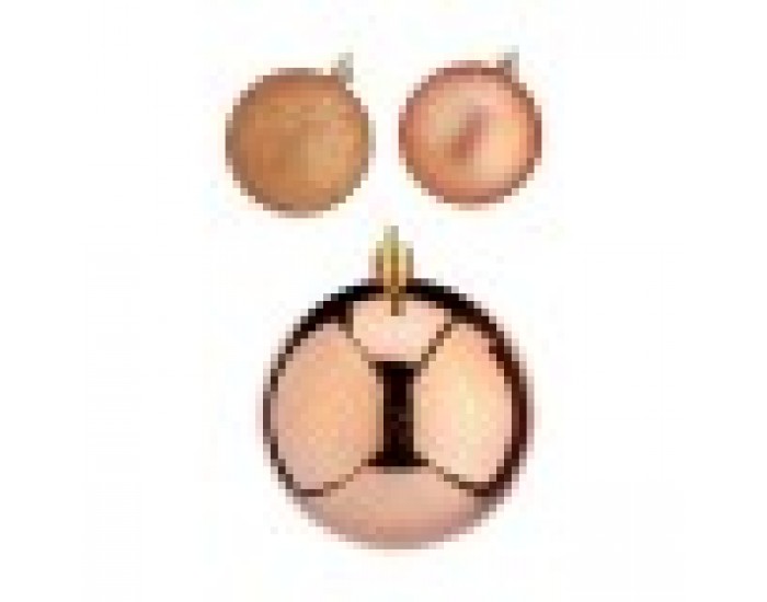 Christmas Balls Set Мед Пластмаса (8 x 9 x 8 cm) (24 броя)