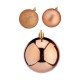Christmas Balls Set Мед Пластмаса (8 x 9 x 8 cm) (24 броя)