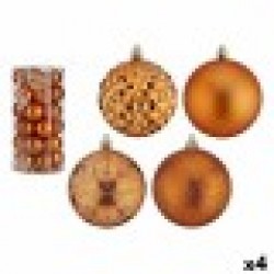 Комплект Коледни Топки 8 cm Оранжев PVC (4 броя) - Krist+
