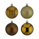 Christmas Balls Set Зелен Пластмаса (6 x 7 x 6 cm) (4 броя)