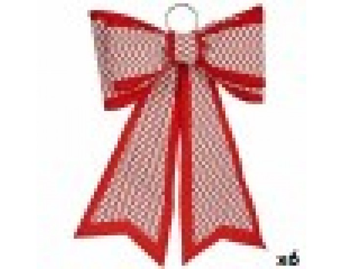 Ласо Коледна Украса 40 x 60 cm Бял Червен PVC (6 броя)