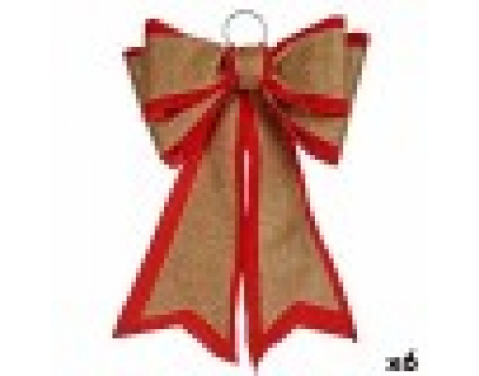 Ласо Коледна Украса 40 x 60 cm Червен Златен PVC (6 броя)