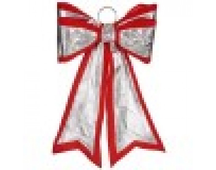Ласо Коледна Украса 40 x 60 cm Червен Сребрист PVC (6 броя)