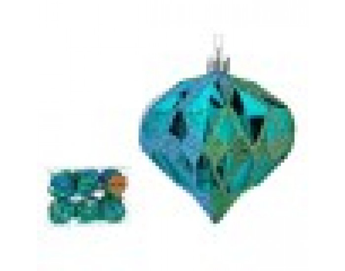 Комплект Коледни Топки Диамант Син Пластмаса 8 x 9 x 8 cm (12 броя)