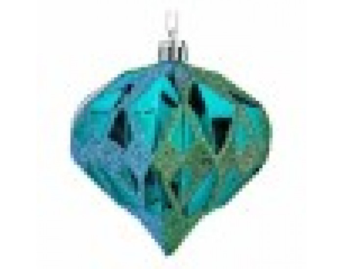 Комплект Коледни Топки Диамант Син Пластмаса 8 x 9 x 8 cm (12 броя)