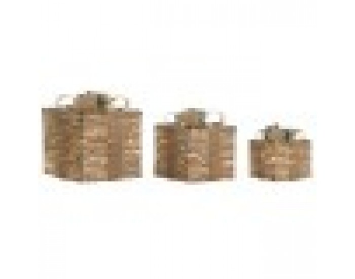 Коледна Украса DKD Home Decor Естествен 25 x 25 x 25 cm (3 Части)