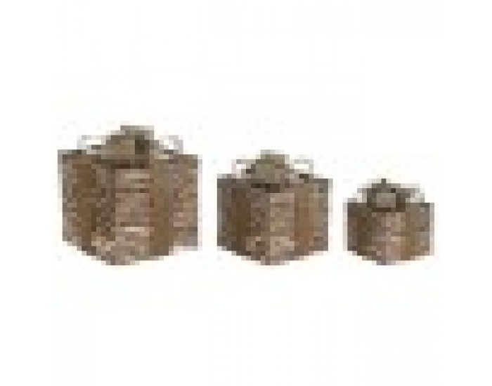 Коледна Украса DKD Home Decor Естествен 25 x 25 x 25 cm (3 Части)