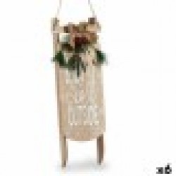 Висяща украса Плакат Шейна Бежов Дървен MDF 20 x 5 x 69 cm (6 броя) - Krist+