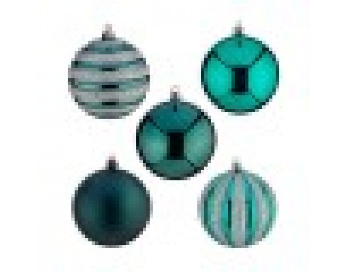 Christmas Balls Set Син PVC (8 x 9 x 8 cm) (4 броя)