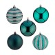 Christmas Balls Set Син PVC (8 x 9 x 8 cm) (4 броя)