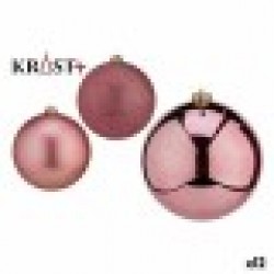 Комплект Коледни Топки Розов PVC 10 cm (12 броя) - Krist+