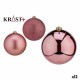 Комплект Коледни Топки Розов PVC 10 cm (12 броя)