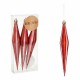 Комплект Коледни Декорации Разтеглен Червен PVC 8,5 x 3,5 x 19 cm (12 броя)