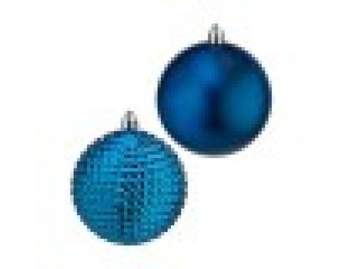 Christmas Balls Set Син Пластмаса (Ø 8 cm) (6 броя)