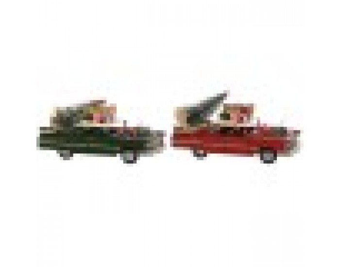 Коледна Украса Home ESPRIT Червен Зелен 36 x 14,5 x 23 cm (2 броя)