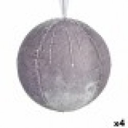 Комплект Коледни Топки полиестер Сребрист 12 x 12 x 12 cm (4 броя) - Krist+