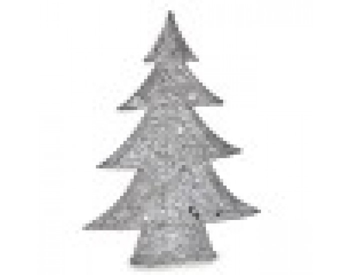 Декоративна фигурка Коледно дърво Метал Сребрист 12 x 59,5 x 48,5 cm (3 броя)