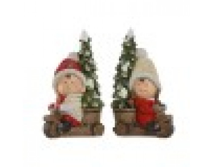 Коледна Украса Home ESPRIT Червен Зелен 31,5 x 20 x 50 cm (2 броя)