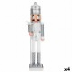 Декоративна фигурка Орехотрошачка Бял Сребрист Пластмаса 13,2 x 59,5 x 11,5 cm (4 броя) - Krist+