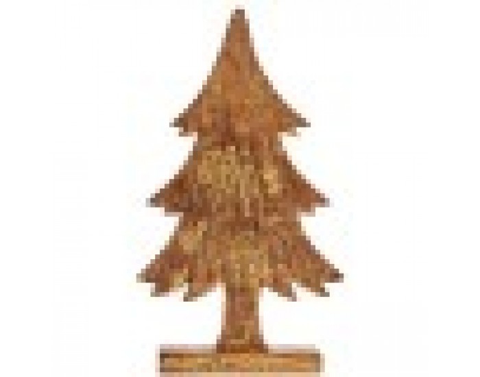 Декоративна фигурка Коледно дърво Златен Дървен 5 x 39 x 22 cm (6 броя)