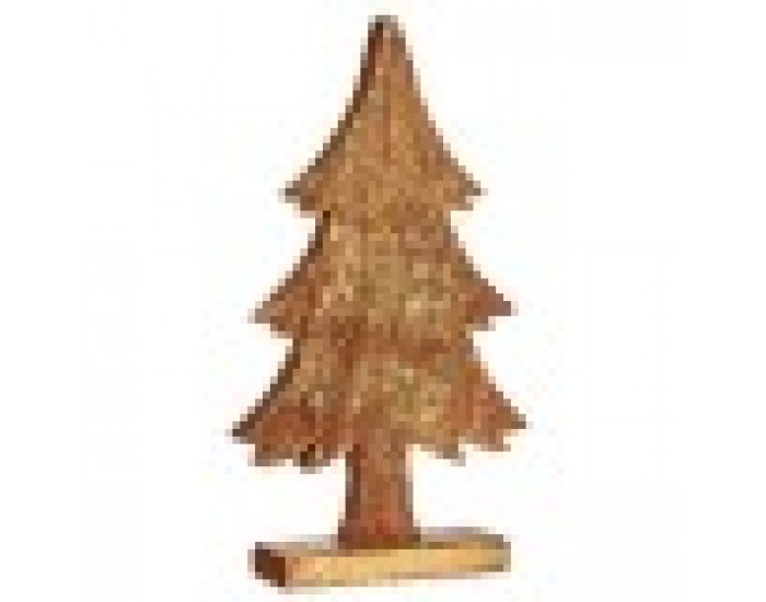 Декоративна фигурка Коледно дърво Златен Дървен 5 x 39 x 22 cm (6 броя)