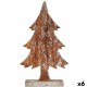 Декоративна фигурка Коледно дърво Сребрист Дървен 5 x 39 x 21 cm (6 броя)