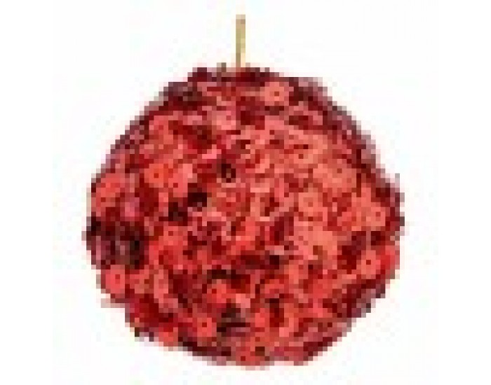 Комплект Коледни Топки пайети Червен Пластмаса 10 x 10 x 10 cm (8 броя)