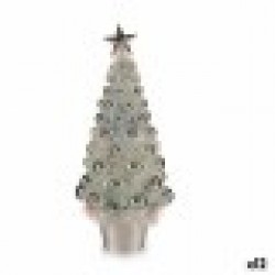 Декоративна фигурка Коледно дърво Сребрист полипропилен PET 16 x 37,5 x 16 cm (12 броя) - Krist+