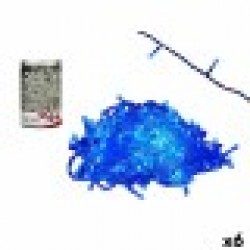 Гирлянда от LED Светлини Син 14,4 m Прозрачен 6 W (6 броя) - Decorațiuni sezoniere și de sărbători