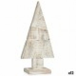 Декоративна фигурка Коледно дърво Бял Естествен Дървен 9 x 41,5 x 20 cm (12 броя) - Krist+