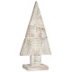 Декоративна фигурка Коледно дърво Бял Естествен Дървен 9 x 41,5 x 20 cm (12 броя)