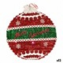 Коледна Украса висулка Коледна топка Гирлянда LED Светлина Бял Червен полипропилен PET 40 x 5,5 x 40 cm (12 броя) - Krist+