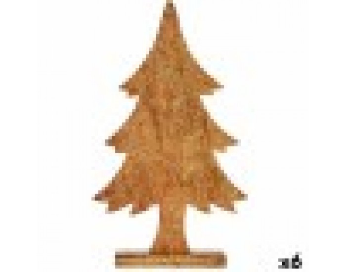 Декоративна фигурка Коледно дърво Златен Дървен 5,1 x 49,5 x 25,5 cm (6 броя)