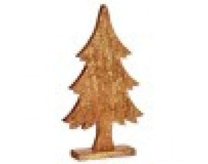 Декоративна фигурка Коледно дърво Златен Дървен 5,1 x 49,5 x 25,5 cm (6 броя)