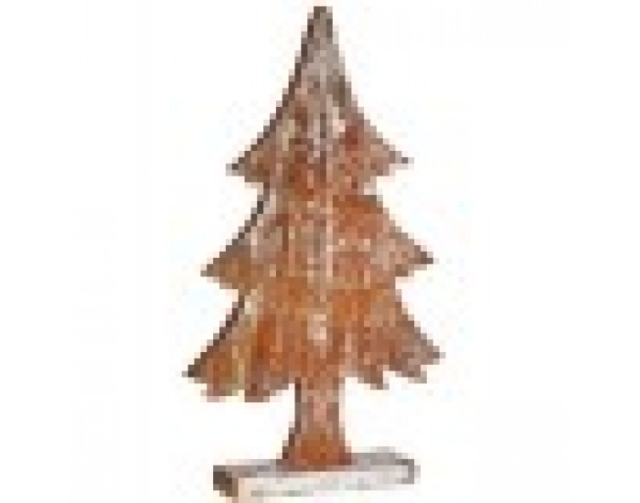 Декоративна фигурка Коледно дърво Сребрист Дървен 5 x 49,5 x 26 cm (6 броя)
