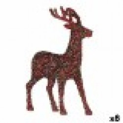 Декоративна фигурка Коледен елен Пурпурин Многоцветен Пластмаса 15 x 45 x 30 cm (8 броя) - Decorațiuni sezoniere și de sărbători