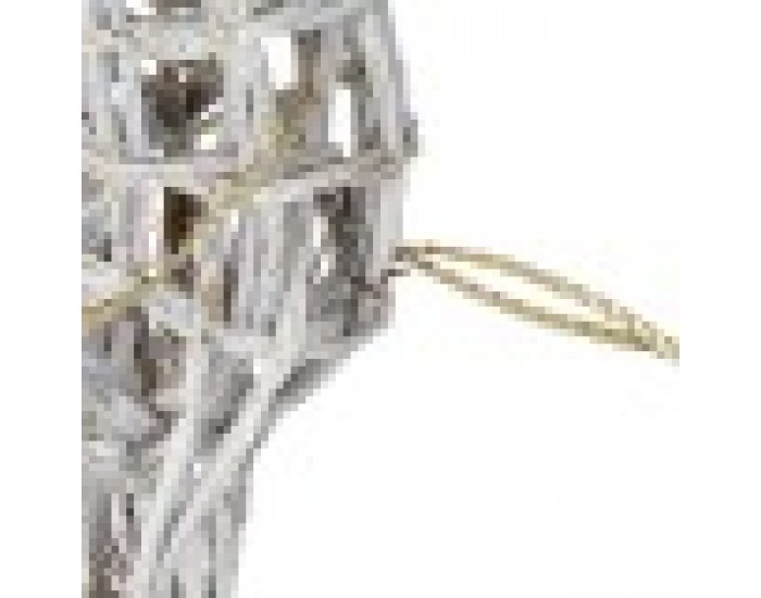 Коледна Украса DKD Home Decor LED Светлина плетена ракита (60 x 30 x 37 cm)