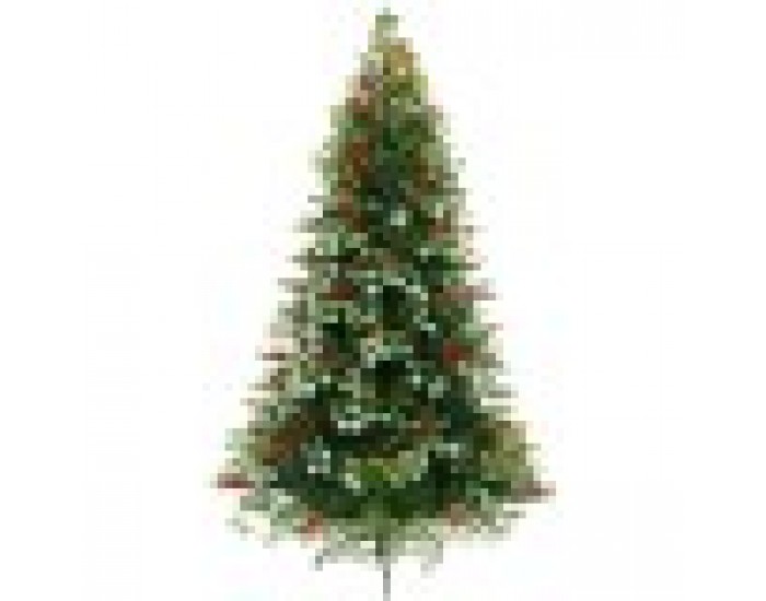 Коледно дърво Home ESPRIT Червен Зелен PVC Метал 129 x 129 x 210 cm