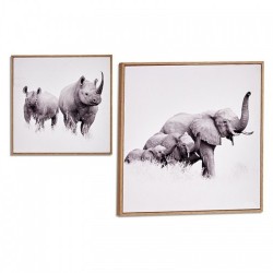 Картина С рамка Животни Дървен ПДЧ (31 x 2 x 31 cm) - Tablouri, postere, puzzle-uri