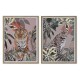 Картина Home ESPRIT Червен Зелен Колониален Златен Джунгла 45 x 2,5 x 60 cm (2 броя)