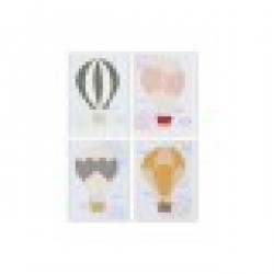 Картина Home ESPRIT Бял Детски 30 x 1,8 x 40 cm (4 броя) - Tablouri, postere, puzzle-uri