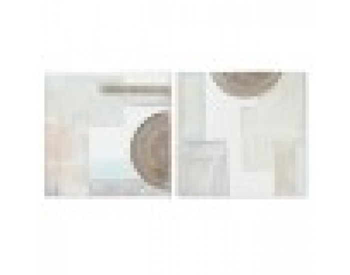 Картина Home ESPRIT Бежов Сив Пластно Дървен MDF Абстрактен Модерен 50 x 2,5 x 50 cm (2 броя)