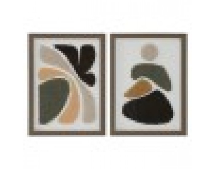 Картина Home ESPRIT Абстрактен Град 30 x 2,5 x 40 cm (2 броя)
