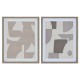 Пластно Home ESPRIT Бежов Сив Абстрактен Модерен 40 x 3 x 50 cm (2 броя)