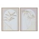 Картина Home ESPRIT Бял Бежов Палми Скандинавски 45 x 2,2 x 60 cm (2 броя)