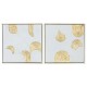 Картина Home ESPRIT Бял Златен полистирен Пластно Модерен 42 x 4 x 42 cm (2 броя)